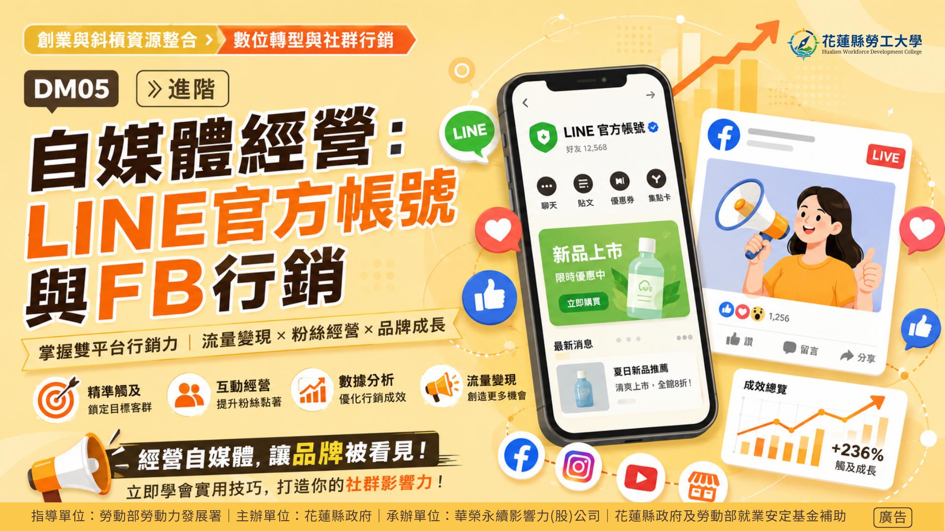 DM03｜自媒體經營：LINE官方帳號與FB行銷